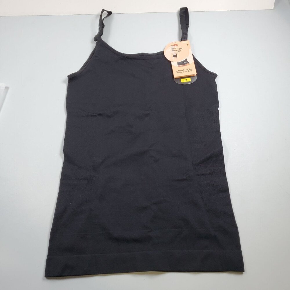 Shapermint All Day Everyday Scoop Neck Cami Women Size Medium NWT Black Adjust